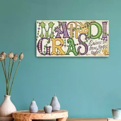 Mardi Gras Mask Canvas Art Print, 20x10 in.