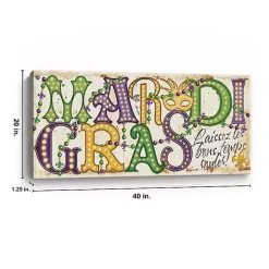 Mardi Gras Mask Canvas Art Print, 40x20 in.