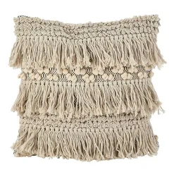 Mari Moroccan Fringe Chunky Knit Pillow