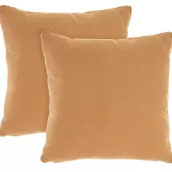 Marigold Cable Knit Throw Pillows, Set of 2