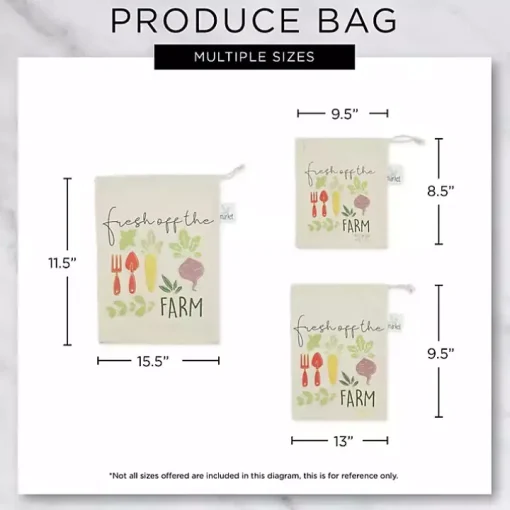 Market Veggies Produce Bags, Set of 3