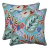 Mary Floral Outdoor Throw Pillows, Set of 2