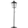 Matte Black Lantern Post with Wreath Holder