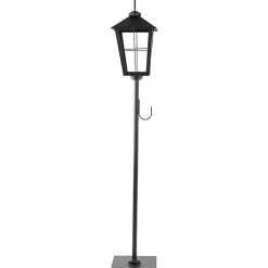 Matte Black Lantern Post with Wreath Holder