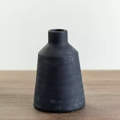 Matte Black Modern Vase, 6 in.