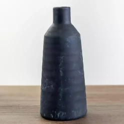 Matte Black Modern Vase, 11 in.