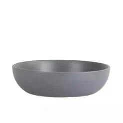 Matte Charcoal Gray Serving Bowls, Set of 2