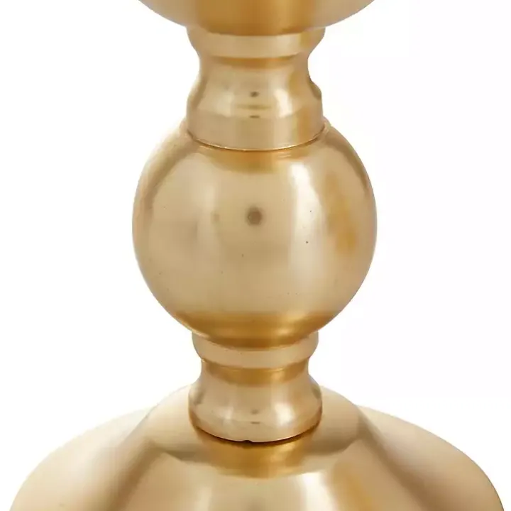 Matte Gold Metal 3-pc. Pillar Candle Holder Set