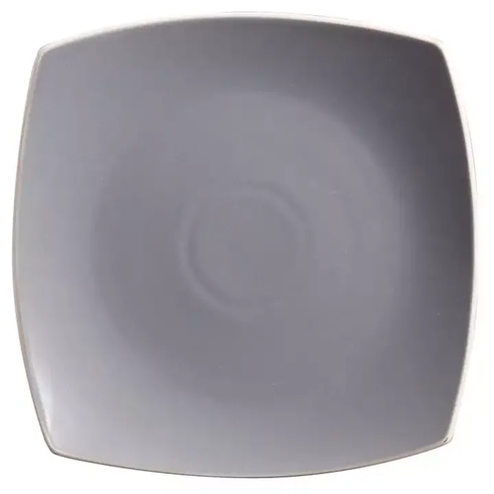 Matte Gray and Black 16-pc. Dinnerware Set