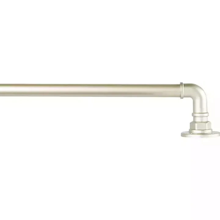 Matte Silver Hyde Wrap Around Curtain Rod, 120 in.
