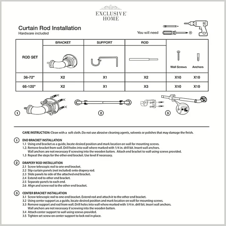 Matte Silver Hyde Wrap Around Curtain Rod, 120 in.