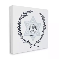 Menorah Wreath Canvas Art Print