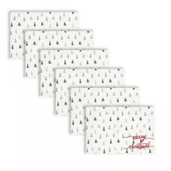 Merry Christmas Mini Trees Placemats, Set of 6