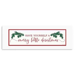 Merry Little Christmas Pine Canvas Print