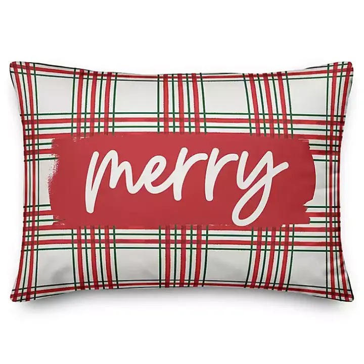 Merry Plaid Lumbar Pillow