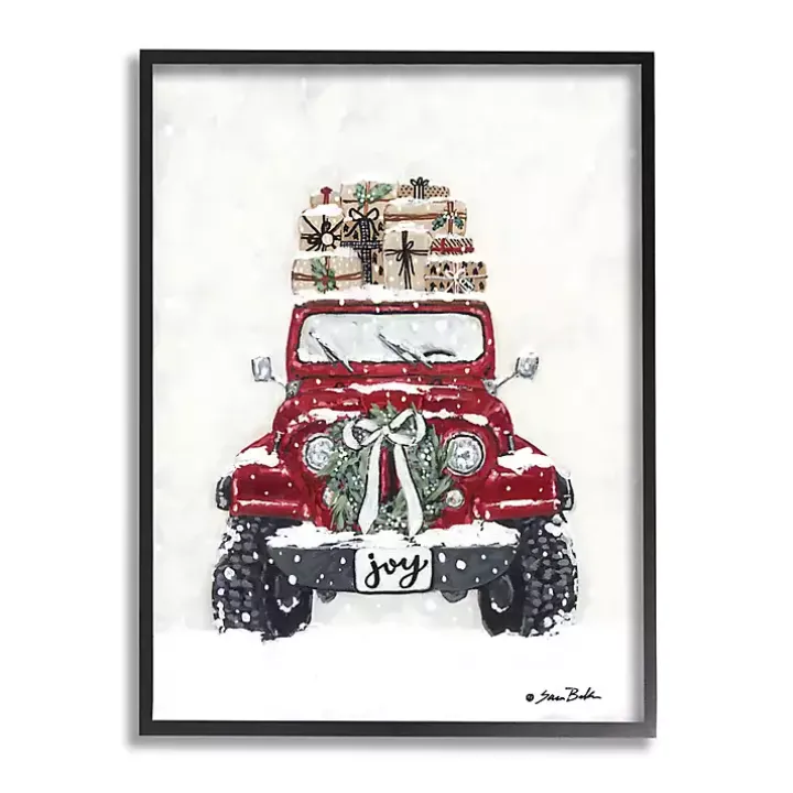 Merry Red Off-Roader Framed Art Print