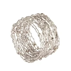 Metallic Gold Wire Napkin Rings, Set of 4