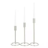 Metallic Loop Base Taper Candle Holders, Set of 3