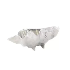 Metallic Silver Shell Bowl