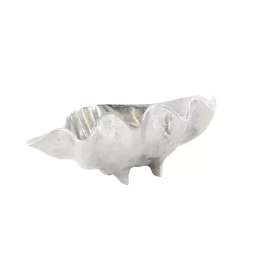 Metallic Silver Shell Bowl