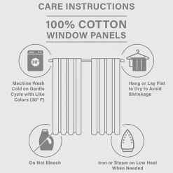 Mila Blue Horizontal Stripe Curtain Panel, 84 in.