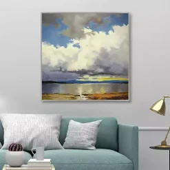 Mile High Lake Sky Framed Canvas Art Print