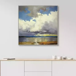 Mile High Lake Sky Framed Canvas Art Print