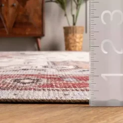 Miley Traditional Medallion Washable Area Rug, 4x6