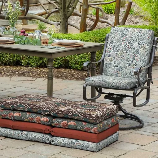Millennial Leaf Luxe Outdoor Dining Chair Cushion
