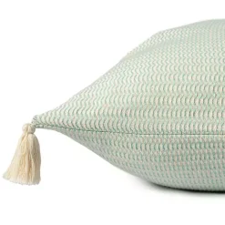 Mint Trapeze Organic Cotton Throw Pillow