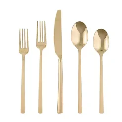 Mirrored Champagne Steel 20-pc. Flatware Set