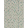 Mist and Aqua Chevron Outdoor Area Rug, 5x7