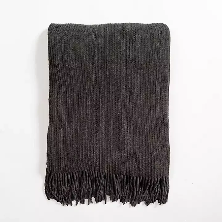 Mist Chenille Ribbed Throw