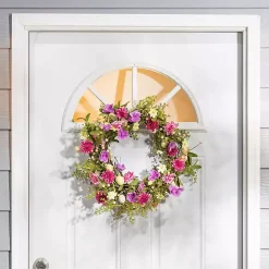 Mixed Floral and Easter Egg Wreath