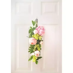 Mixed Peony and Hydrangea Swag Teardrop
