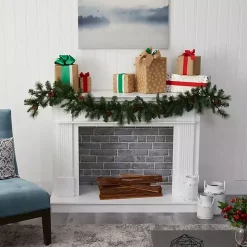 Mixed Pine Clear LED Lighted Garland