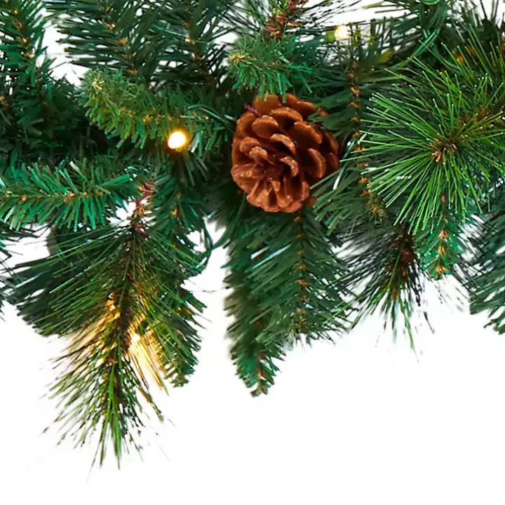 Mixed Pine Clear LED Lighted Garland