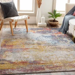 Modern Abstract Sunset Area Rug, 8x12