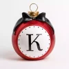 Monogram K Outdoor Christmas Ornament