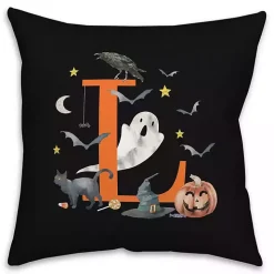 Monogram L Halloween Indoor/Outdoor Pillow