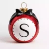 Monogram S Outdoor Christmas Ornament