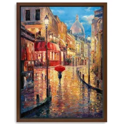 Montmartre Evening Framed Canvas Art Print