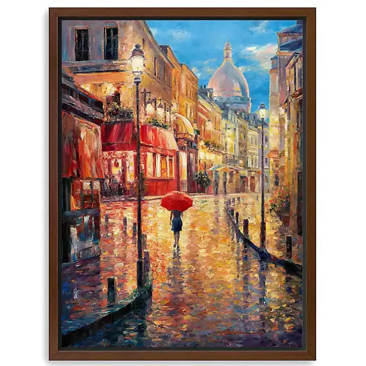 Montmartre Evening Framed Canvas Art Print