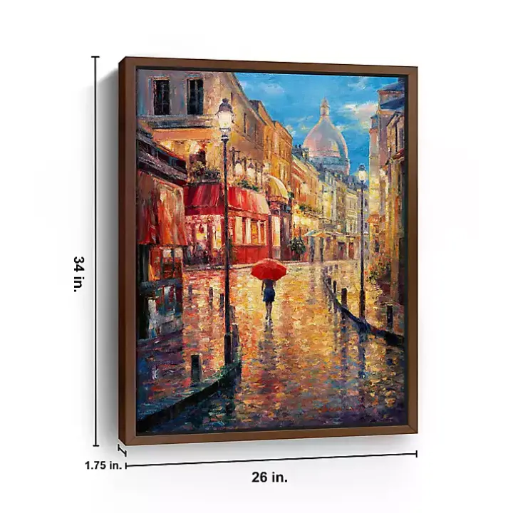 Montmartre Evening Framed Canvas Art Print