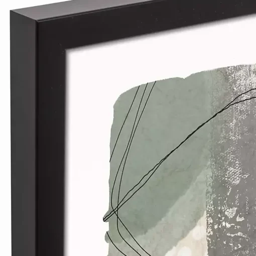 Moody Toned Abstract Framed Canvas Art Print