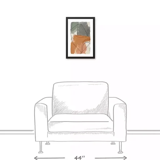 Moody Toned Abstract Framed Canvas Art Print
