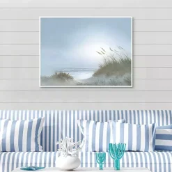 Morning Dunes Framed Canvas Art Print