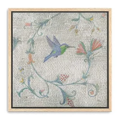Mosaic Bird II Framed Canvas Art Print