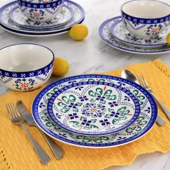 Mosaic Glazed Round 12-pc. Dinnerware Set