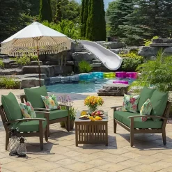 Moss Leala Texture Outdoor Deep Seat Cushions